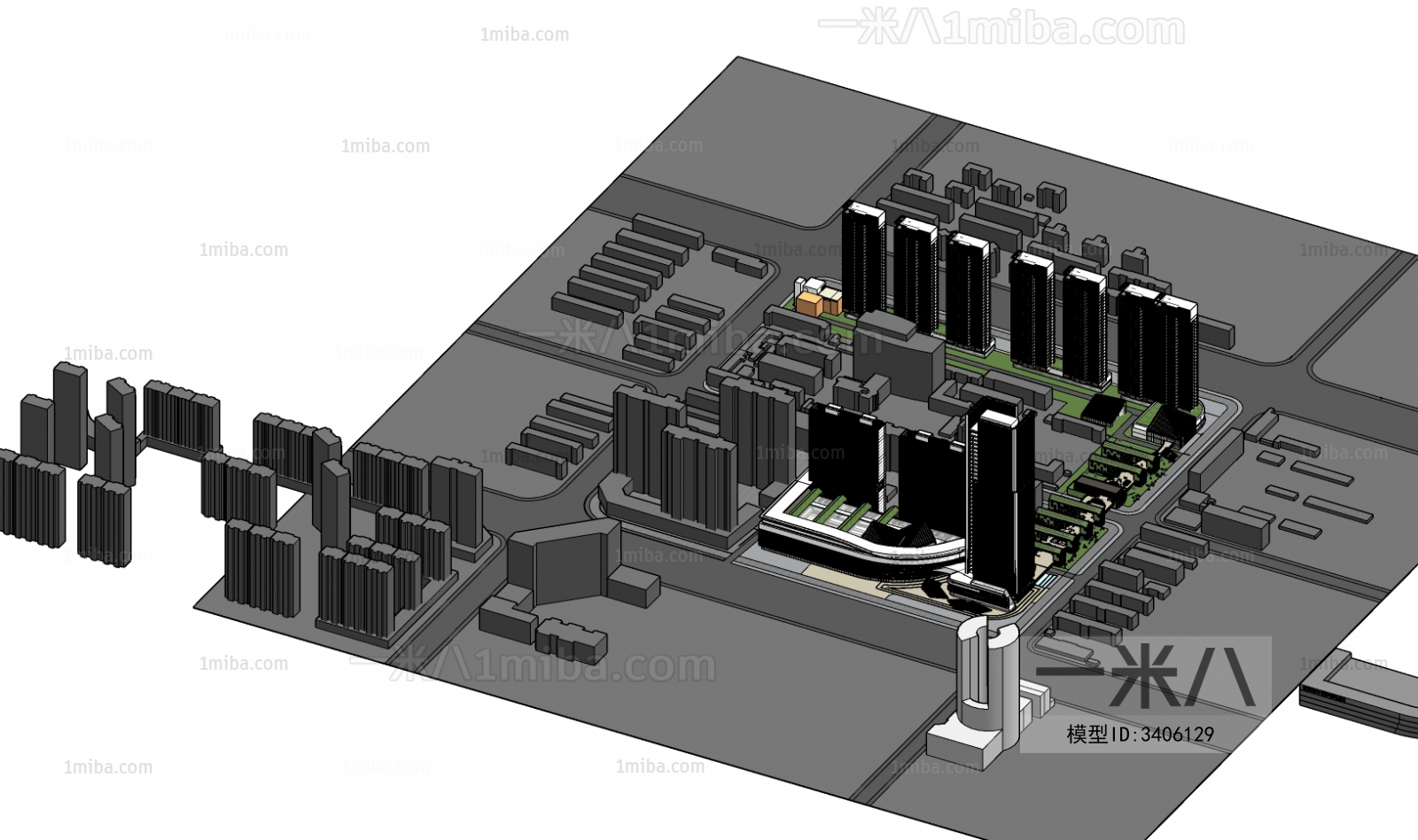 Modern Architectural Bird's-eye View Planning