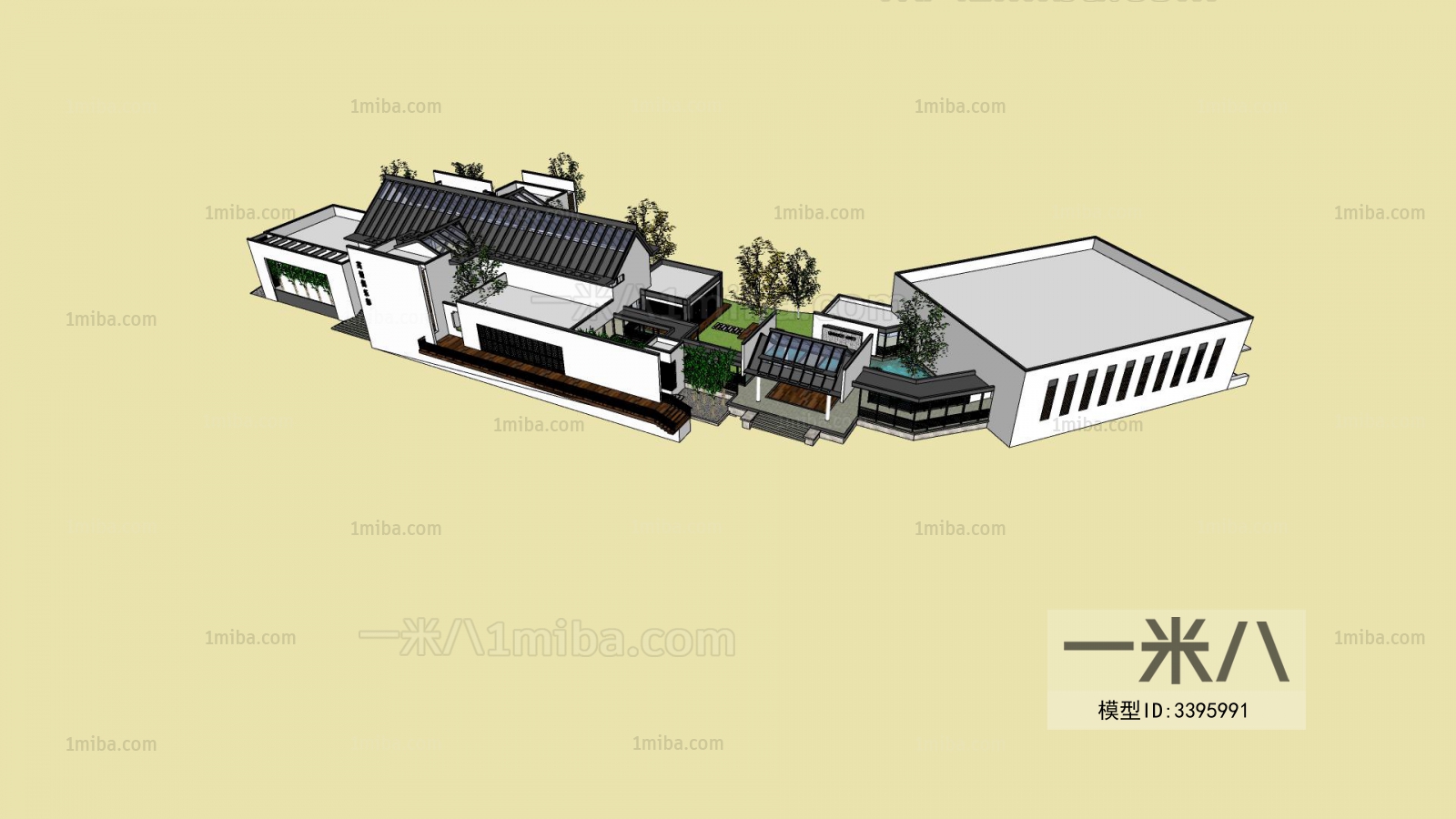 Modern Architectural Bird's-eye View Planning