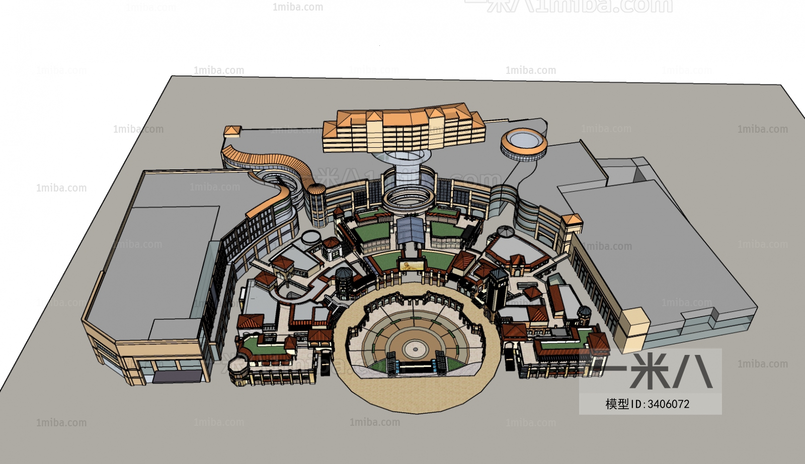 Modern Architectural Bird's-eye View Planning