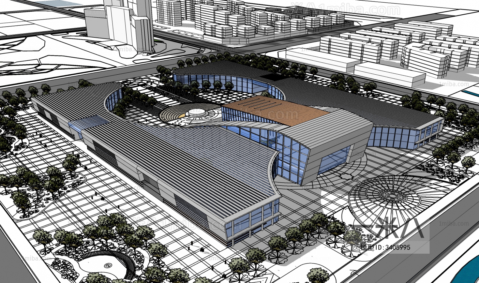 Modern Architectural Bird's-eye View Planning