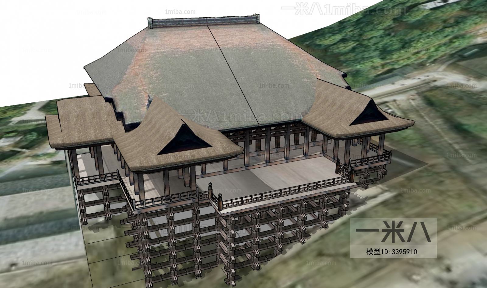 Japanese Style Ancient Architectural Buildings