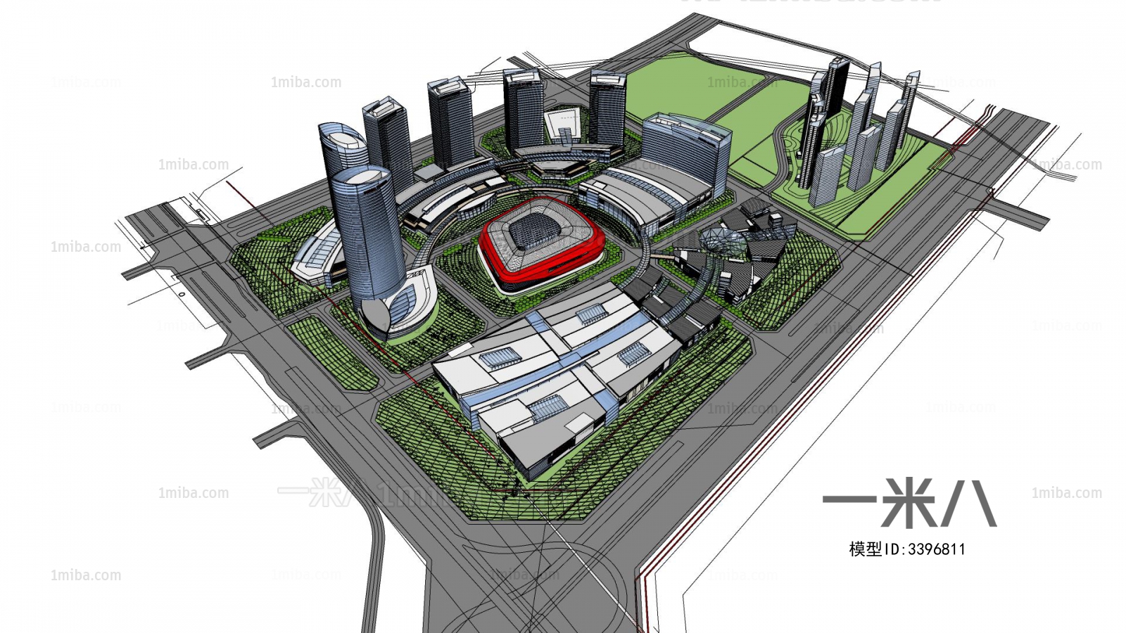 Modern Architectural Bird's-eye View Planning