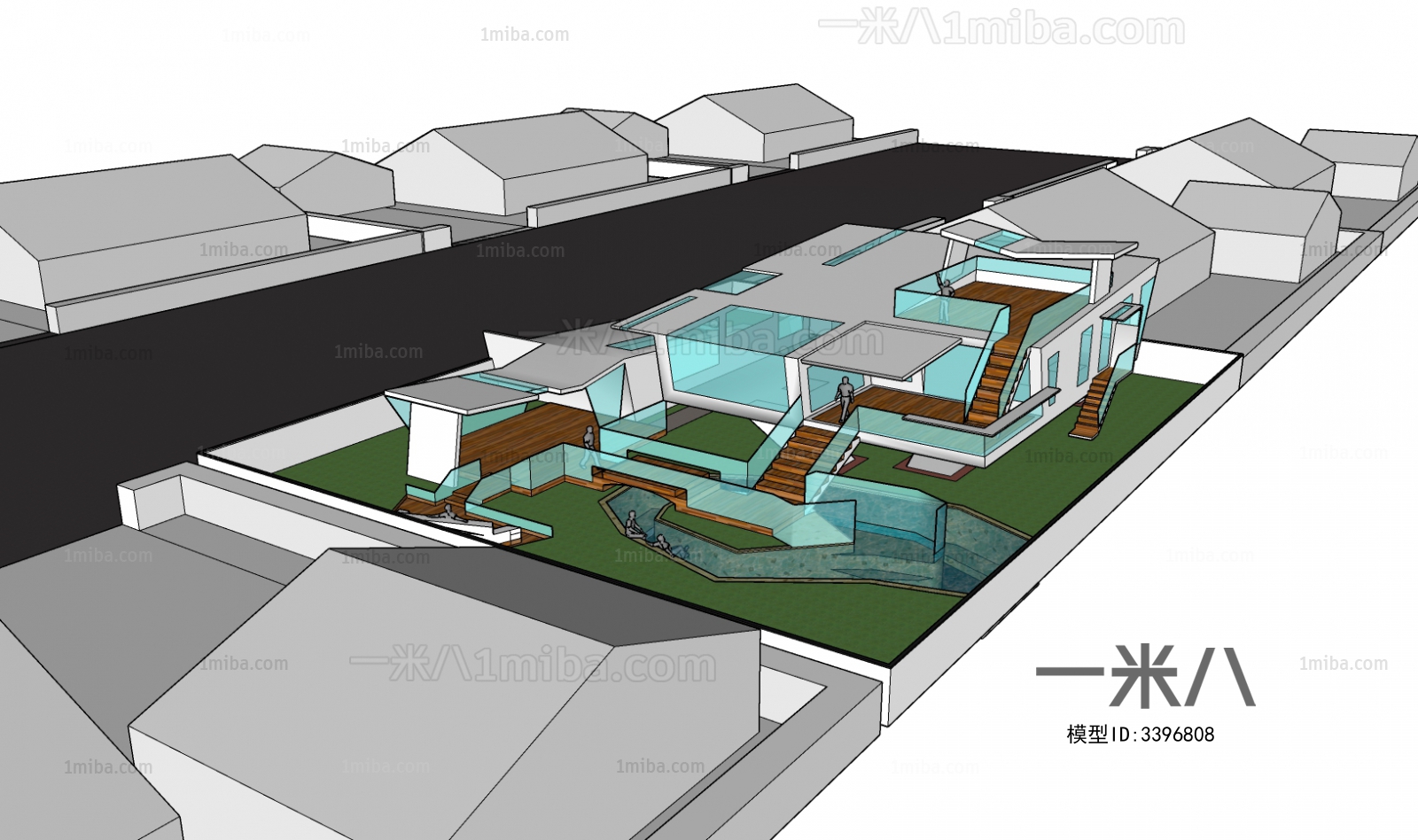 Modern Architectural Bird's-eye View Planning