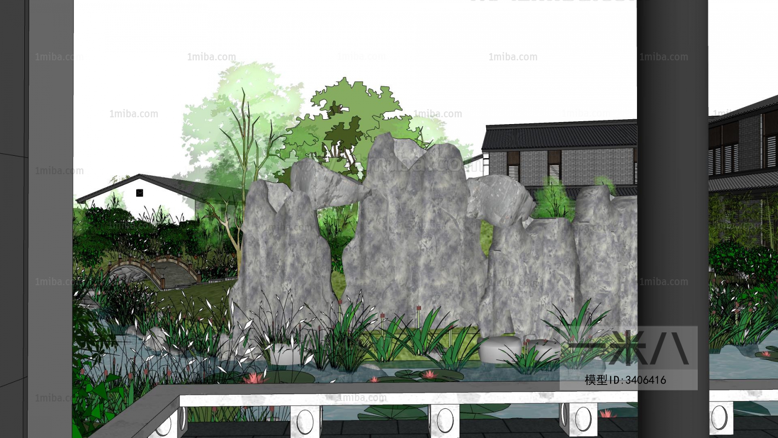 New Chinese Style Courtyard/landscape