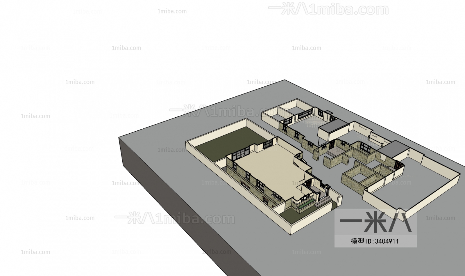 Modern Architectural Bird's-eye View Planning