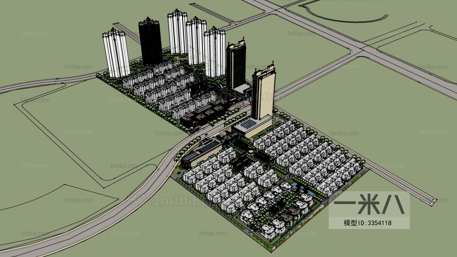 Modern Architectural Bird's-eye View Planning