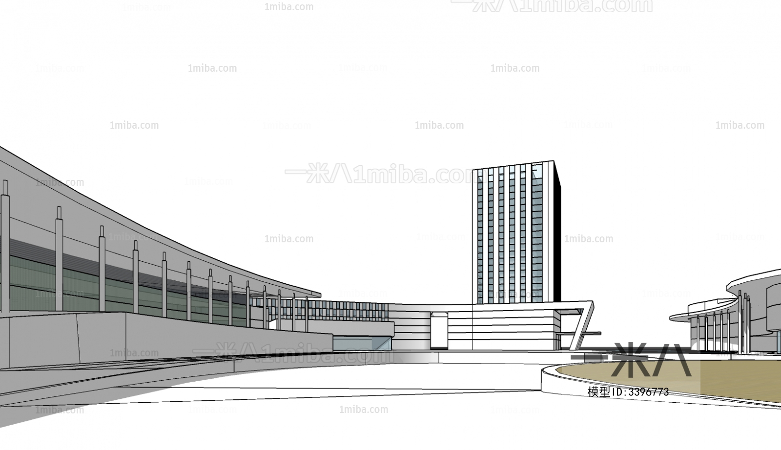 Modern Architectural Bird's-eye View Planning