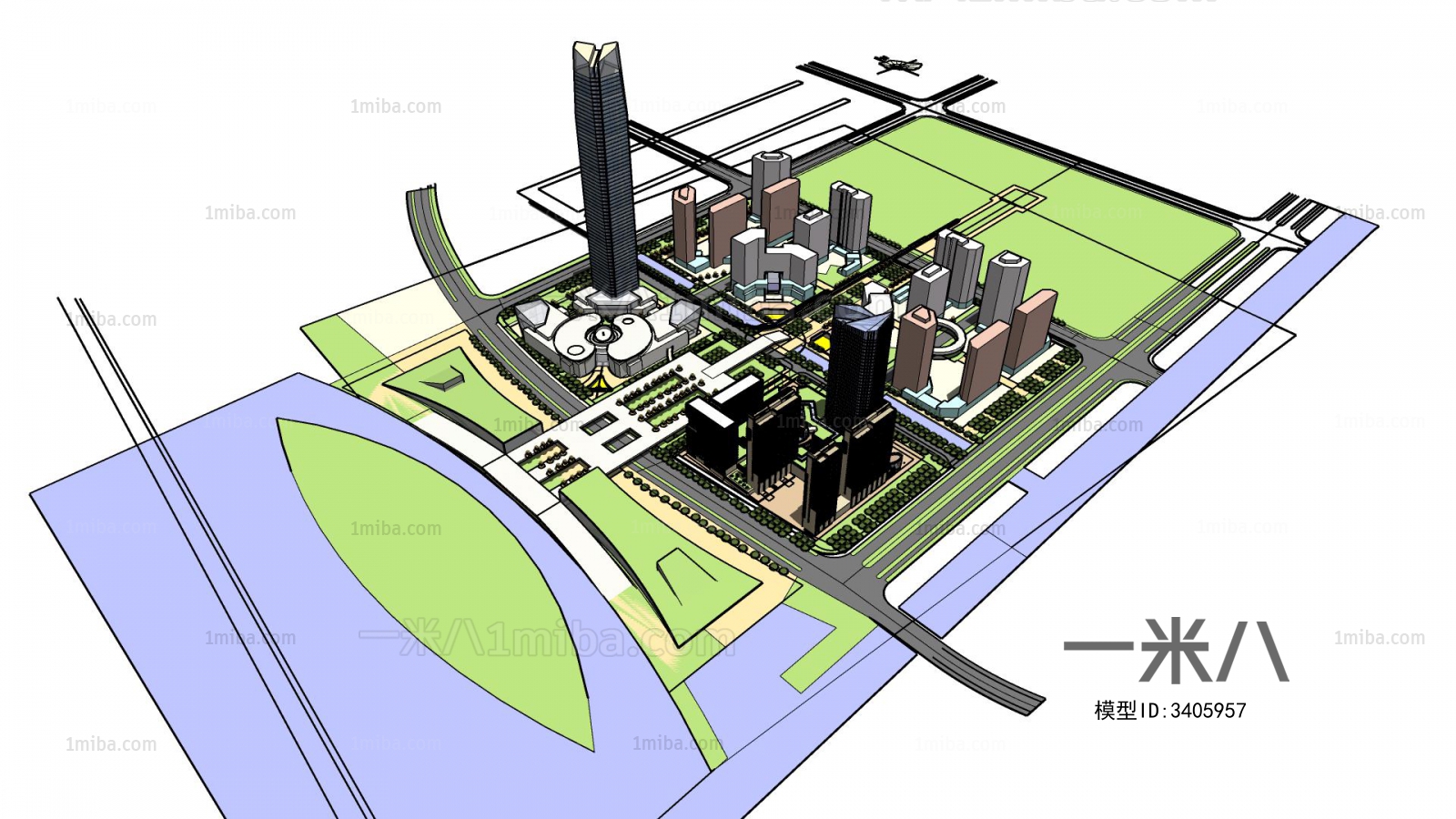 Modern Architectural Bird's-eye View Planning