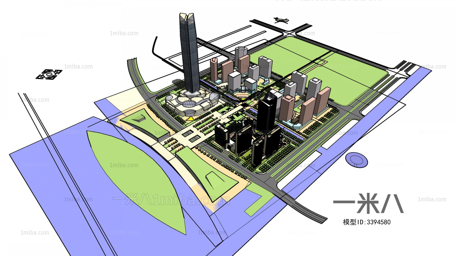 Modern Architectural Bird's-eye View Planning