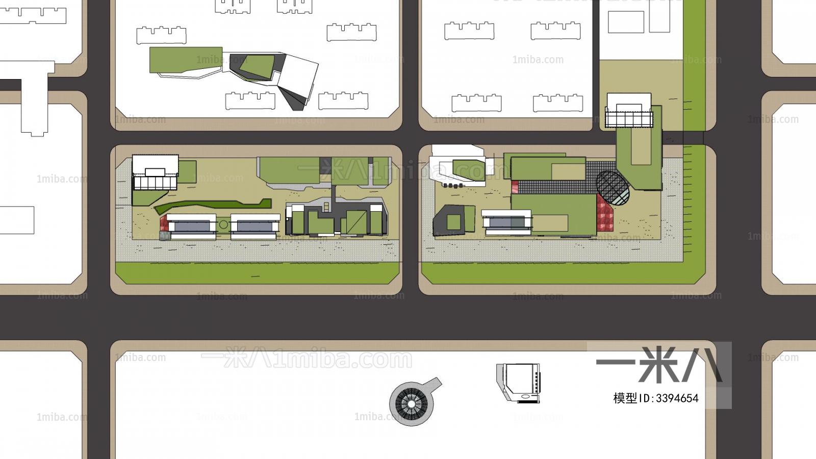 Modern Architectural Bird's-eye View Planning