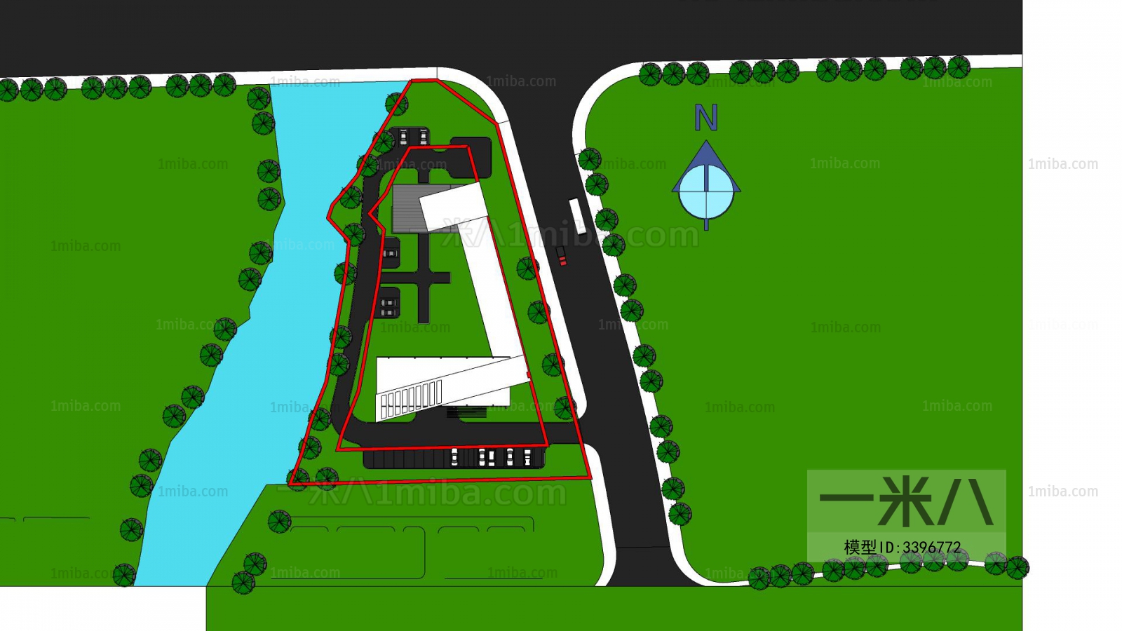 Modern Architectural Bird's-eye View Planning