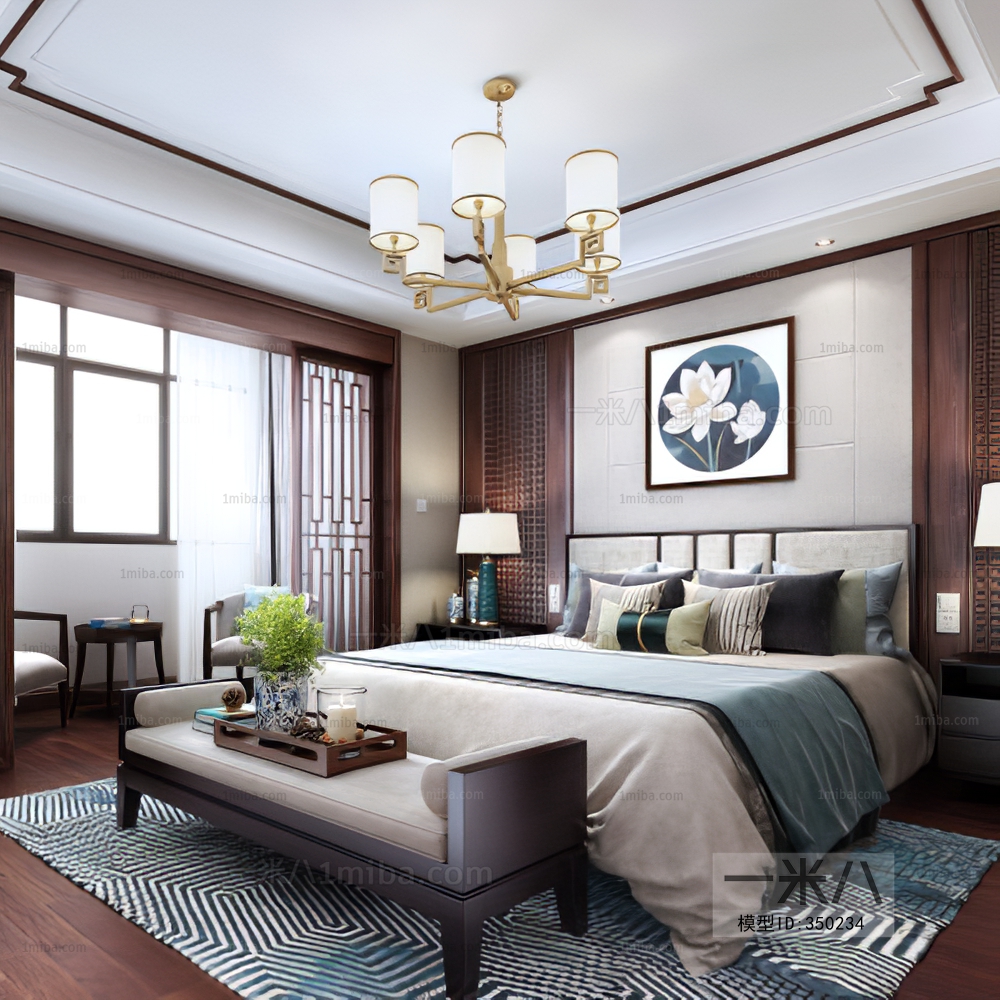 New Chinese Style Bedroom