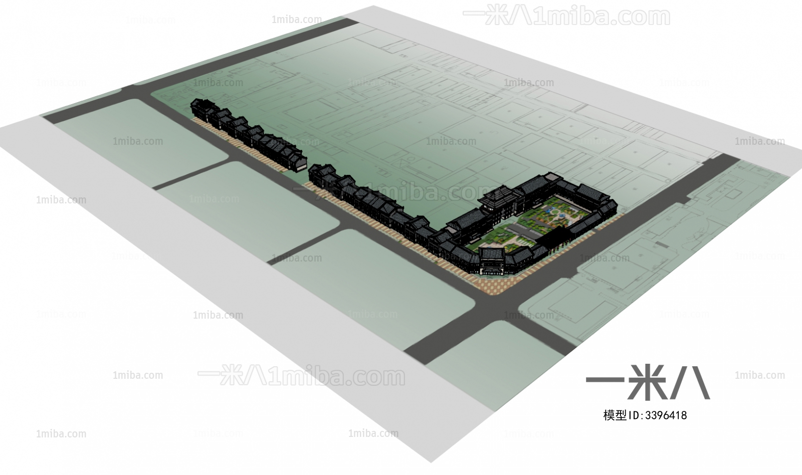 Modern Architectural Bird's-eye View Planning