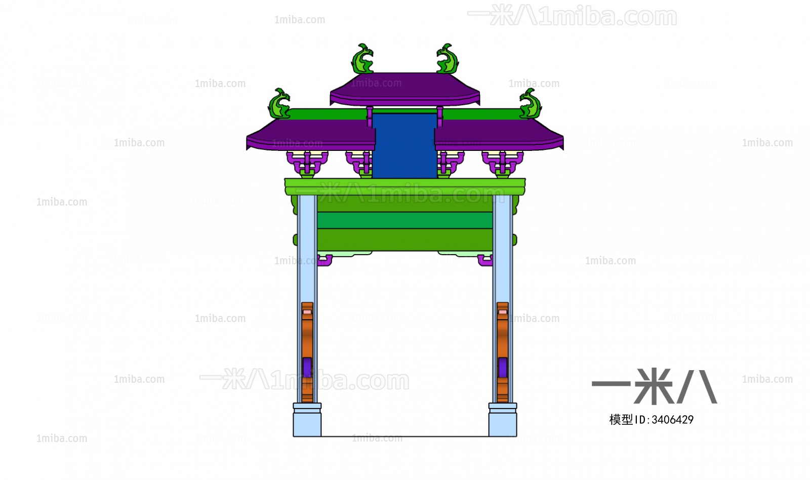 New Chinese Style Ancient Architectural Buildings