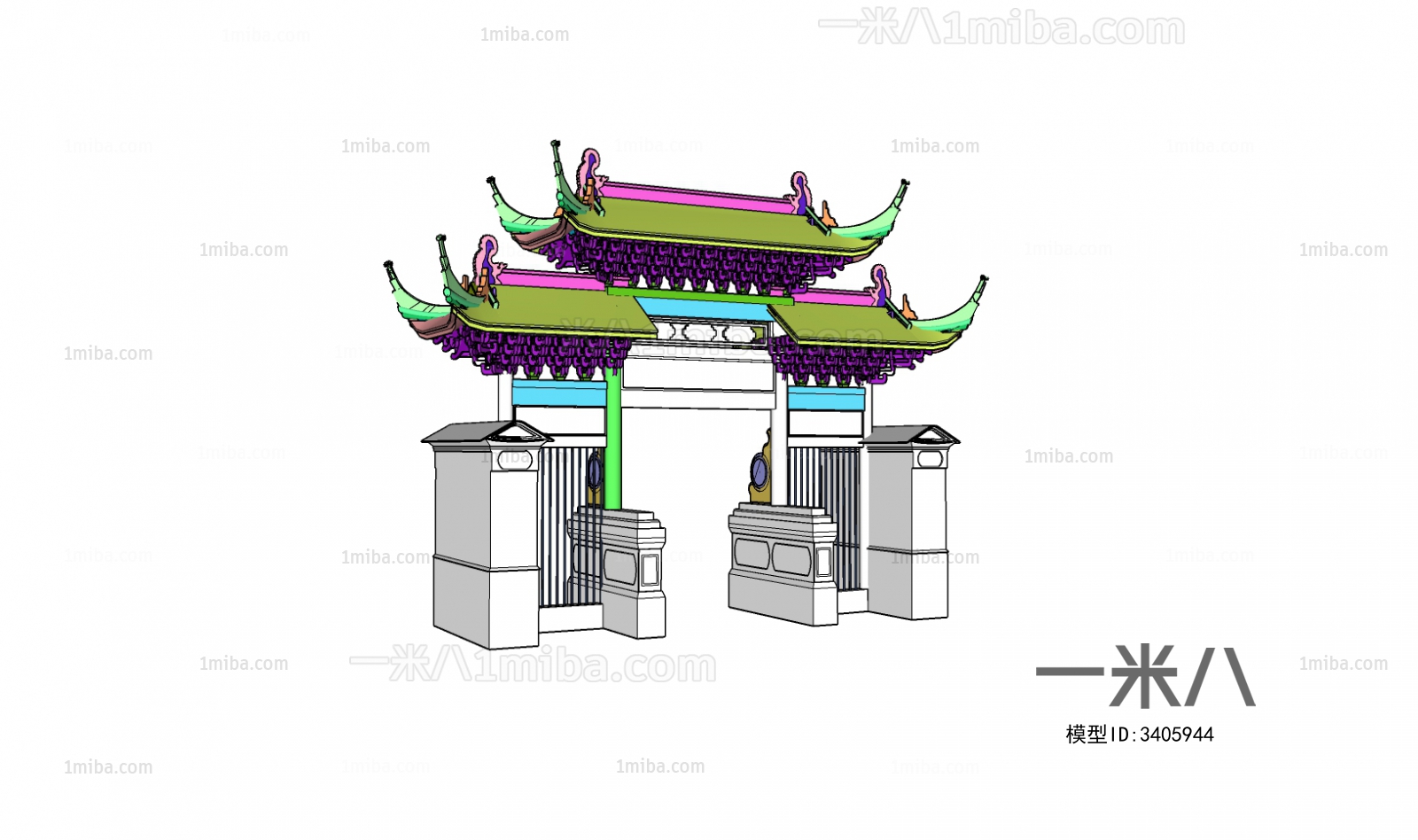 New Chinese Style Ancient Architectural Buildings