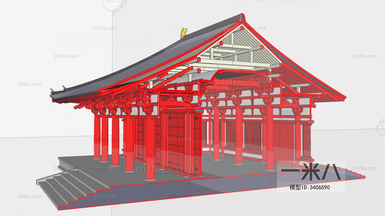 New Chinese Style Ancient Architectural Buildings