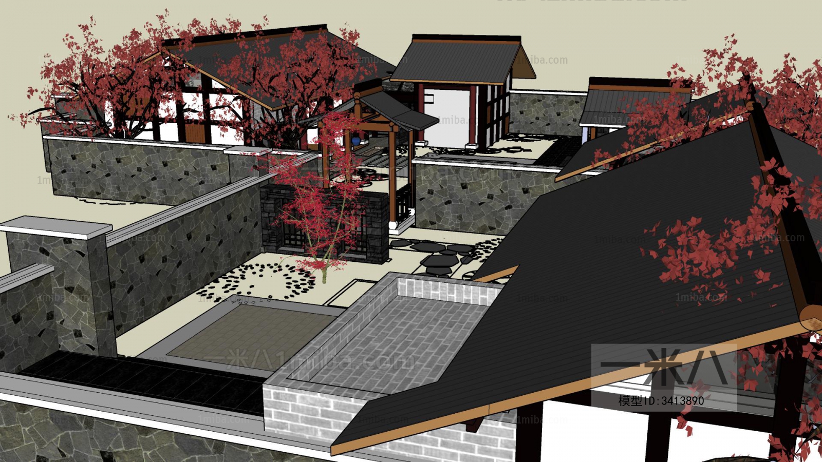 New Chinese Style Courtyard/landscape