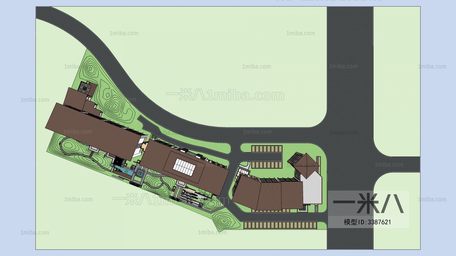 Modern Architectural Bird's-eye View Planning