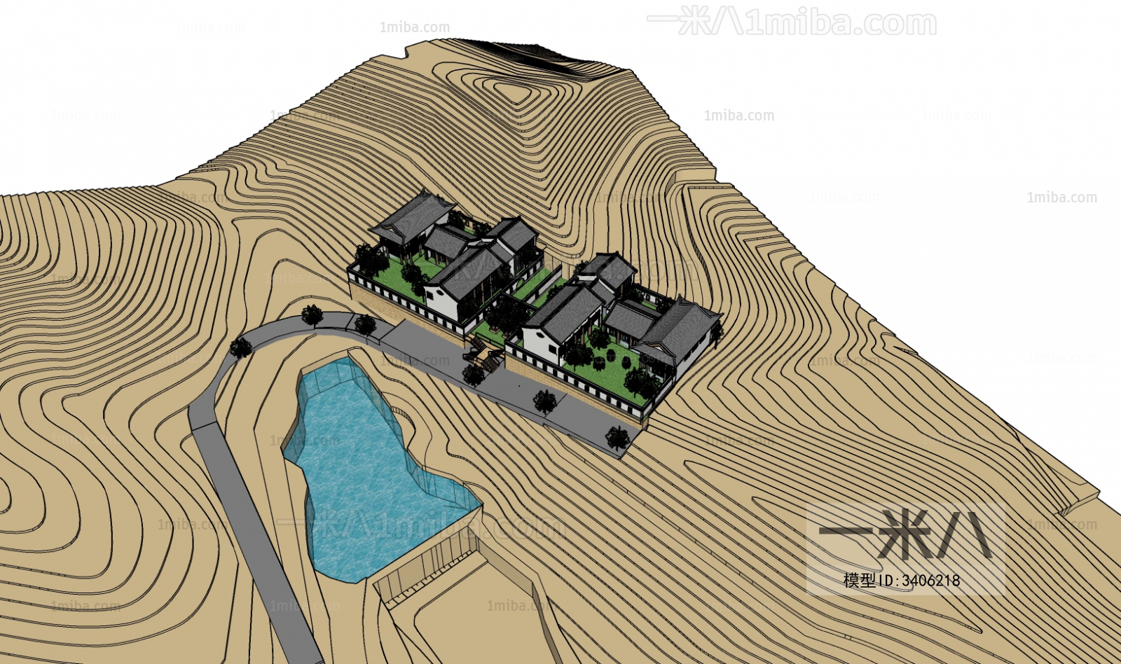 Modern Architectural Bird's-eye View Planning