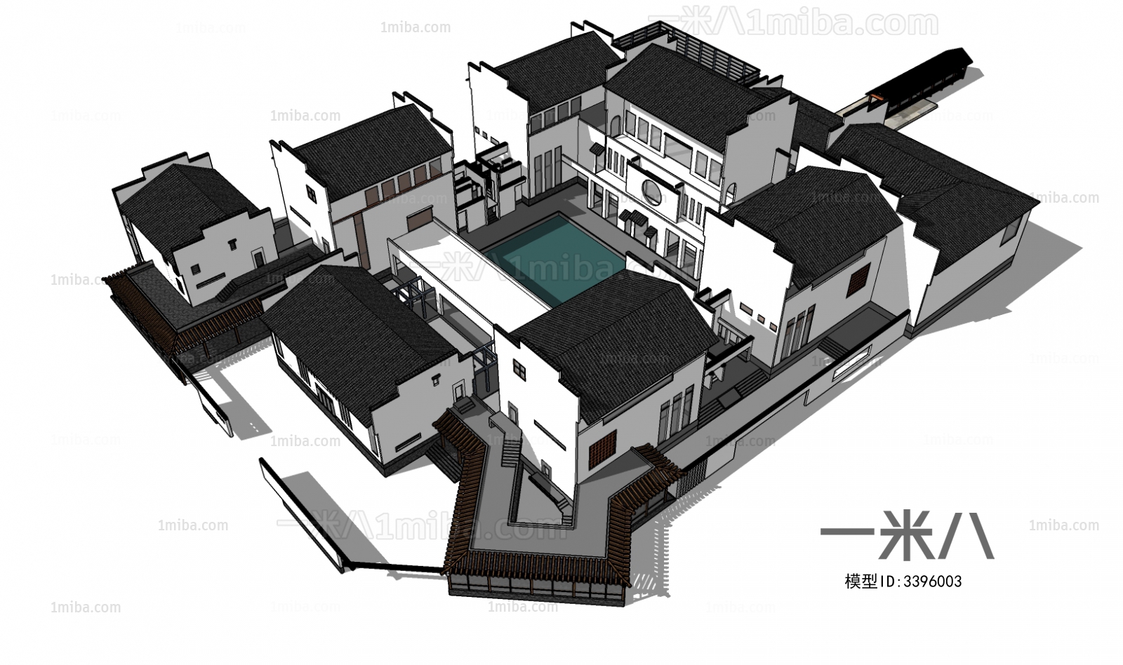 Modern Architectural Bird's-eye View Planning