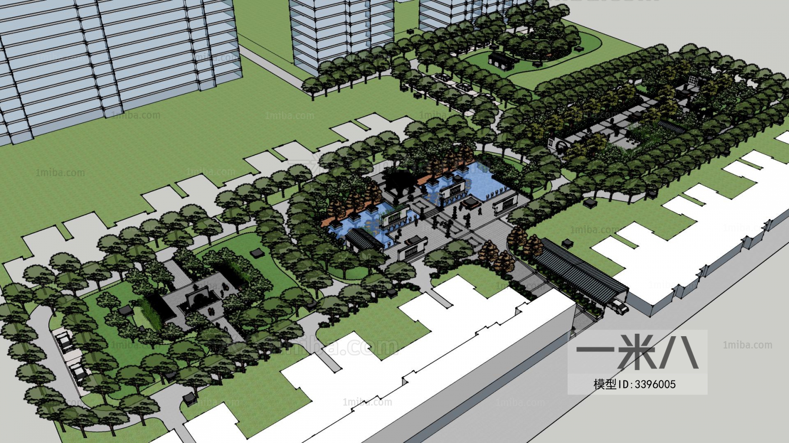 Modern Architectural Bird's-eye View Planning