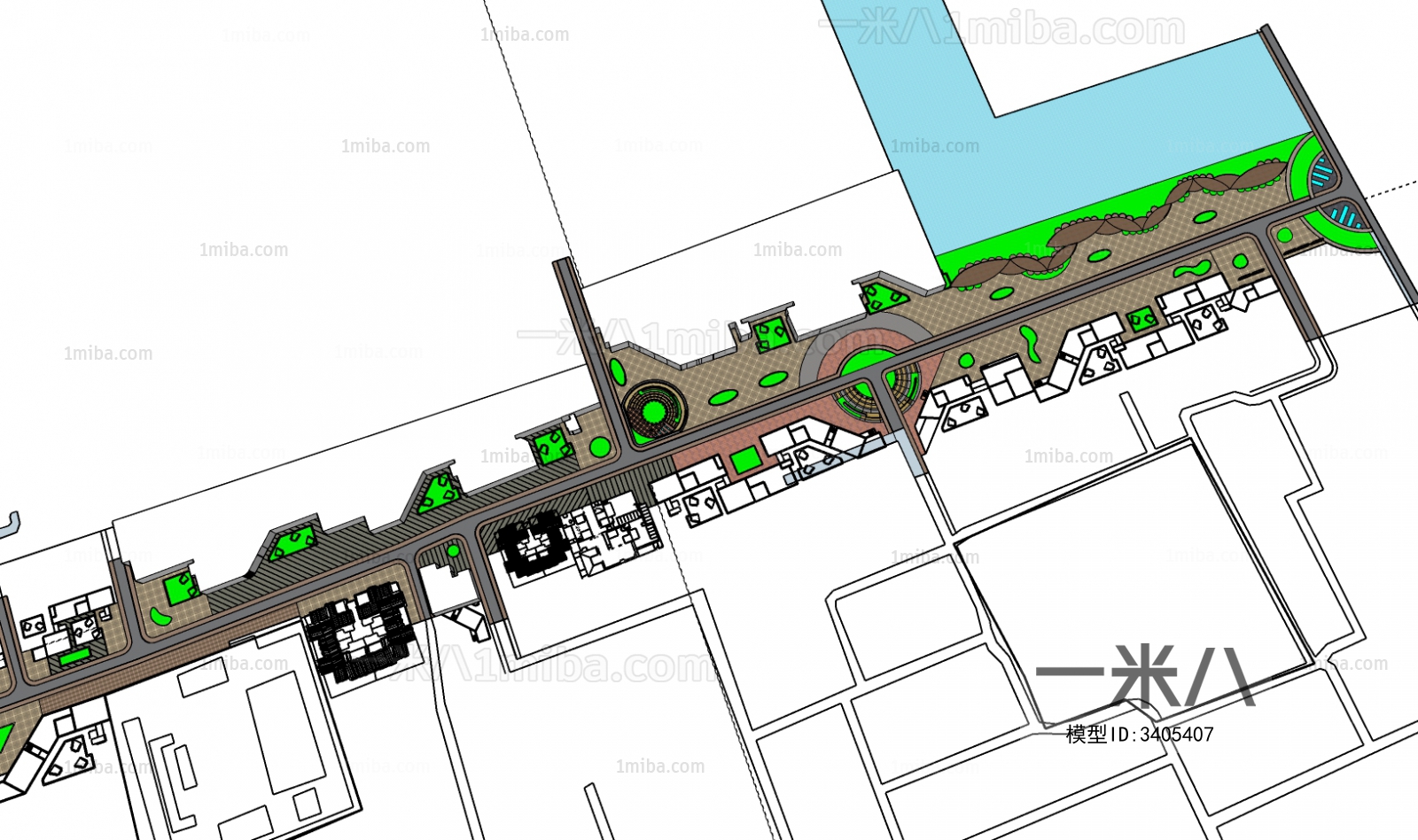 Modern Architectural Bird's-eye View Planning