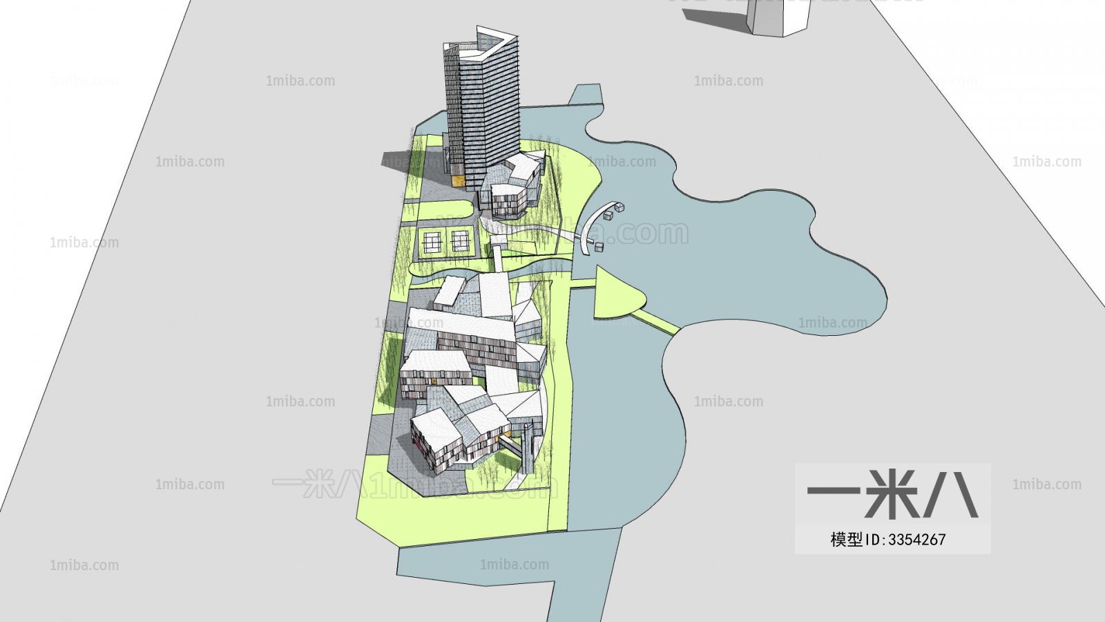 Modern Architectural Bird's-eye View Planning