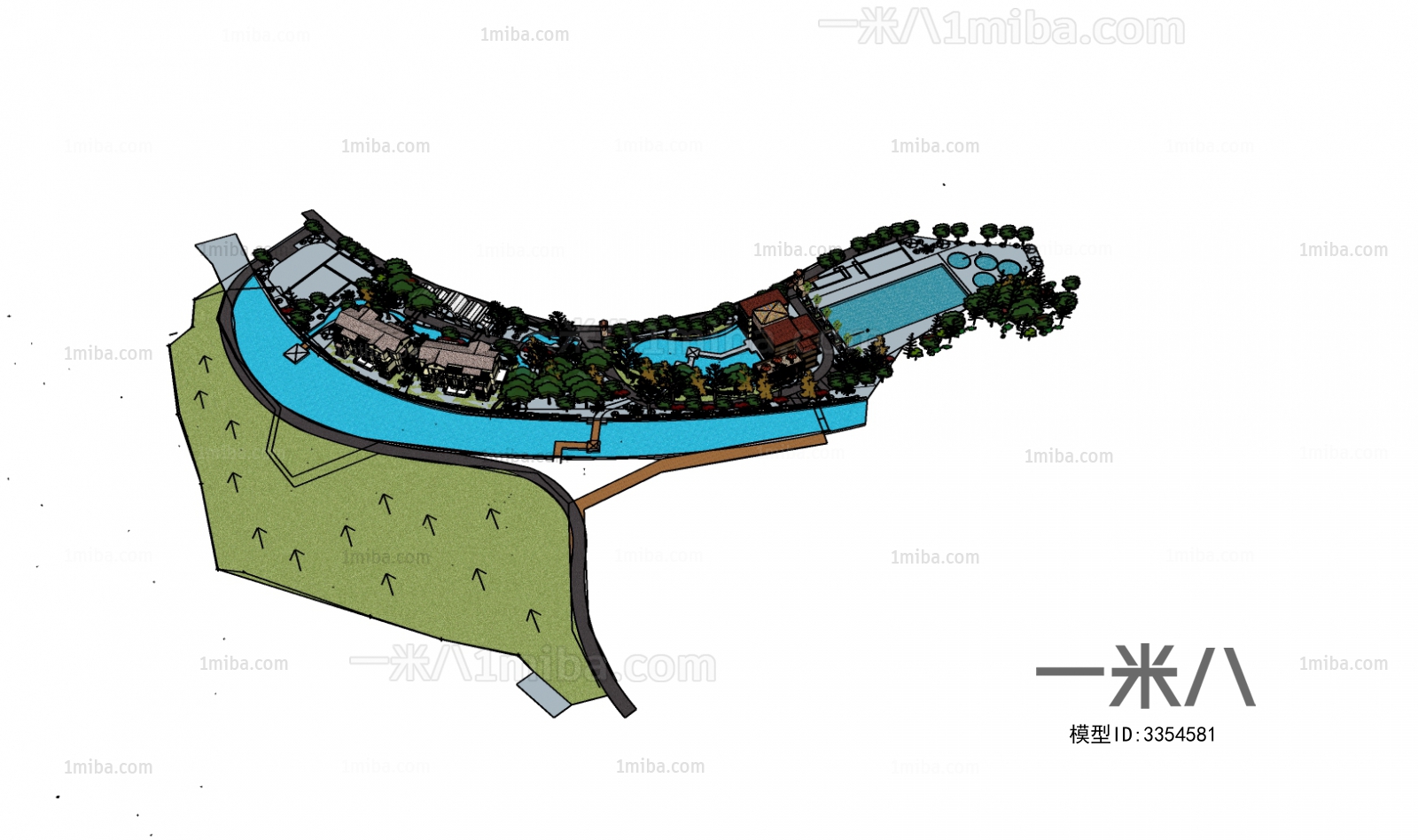 Modern Architectural Bird's-eye View Planning