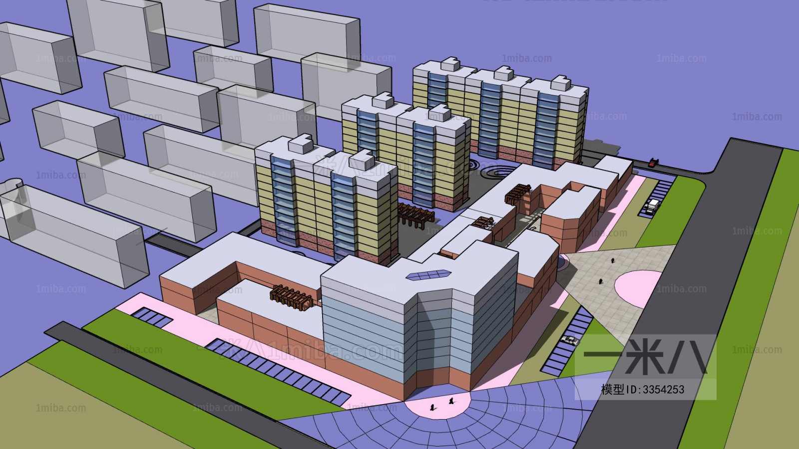 Modern Architectural Bird's-eye View Planning