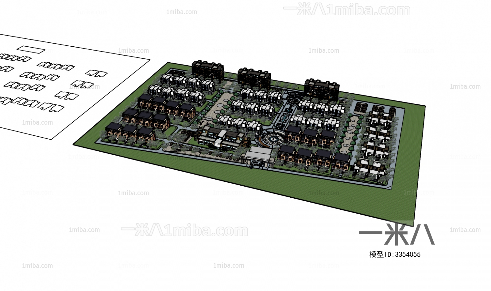 Modern Architectural Bird's-eye View Planning