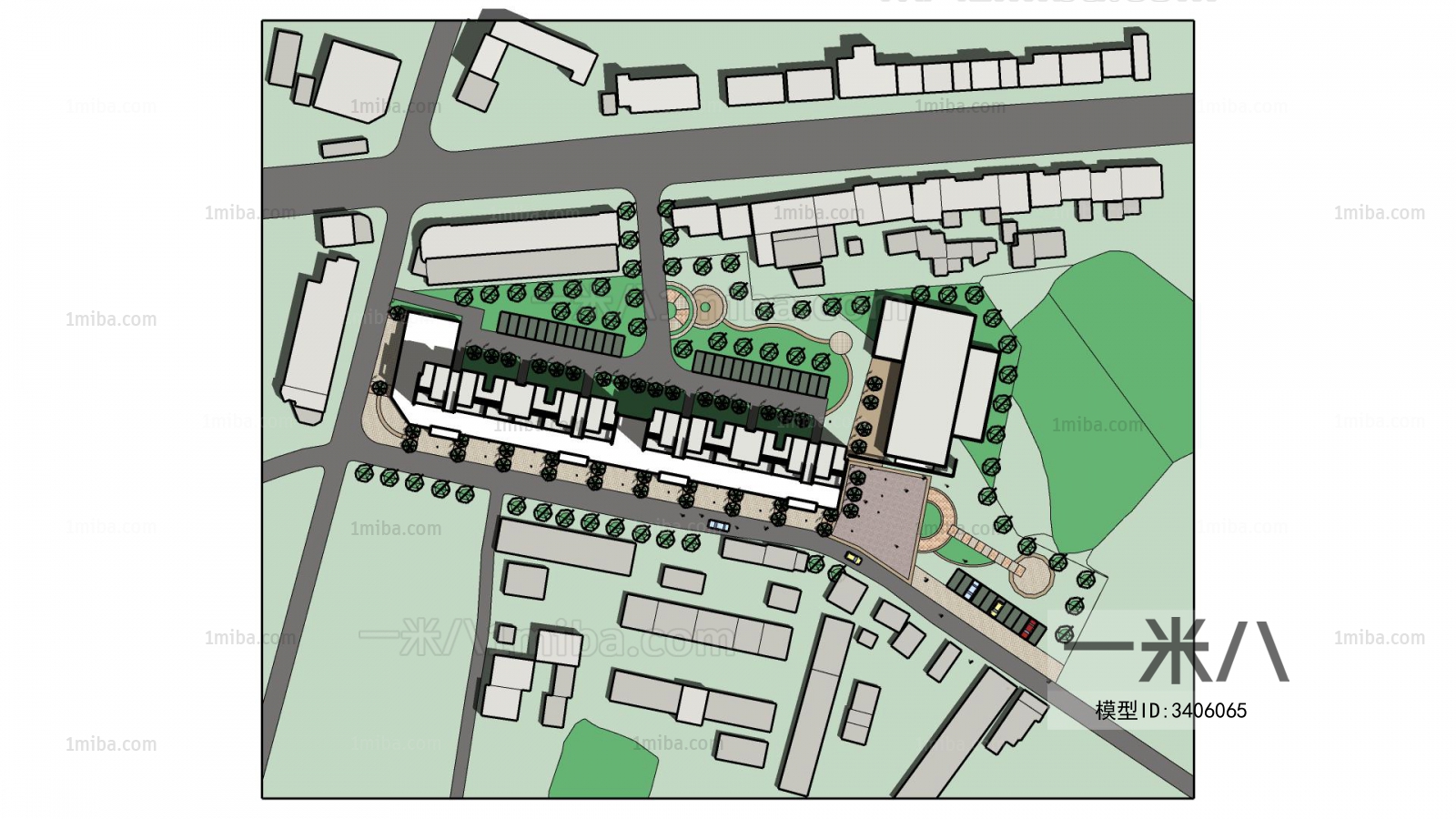 Modern Architectural Bird's-eye View Planning