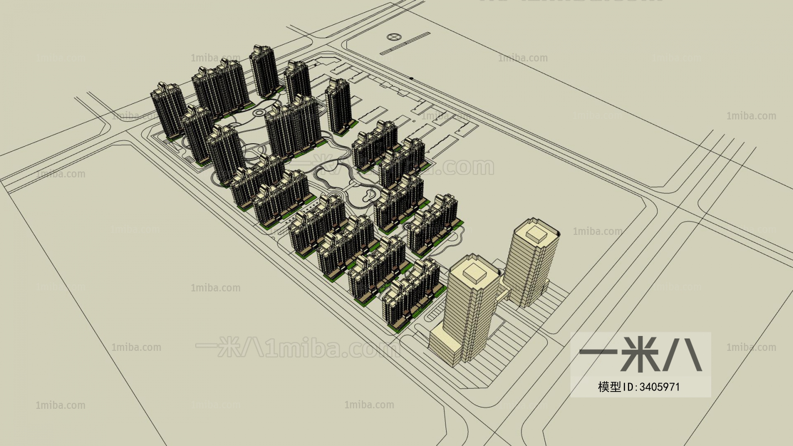 Modern Architectural Bird's-eye View Planning