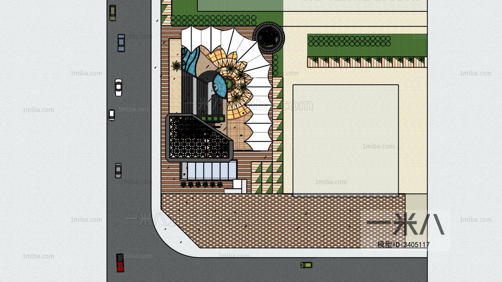 Modern Architectural Bird's-eye View Planning