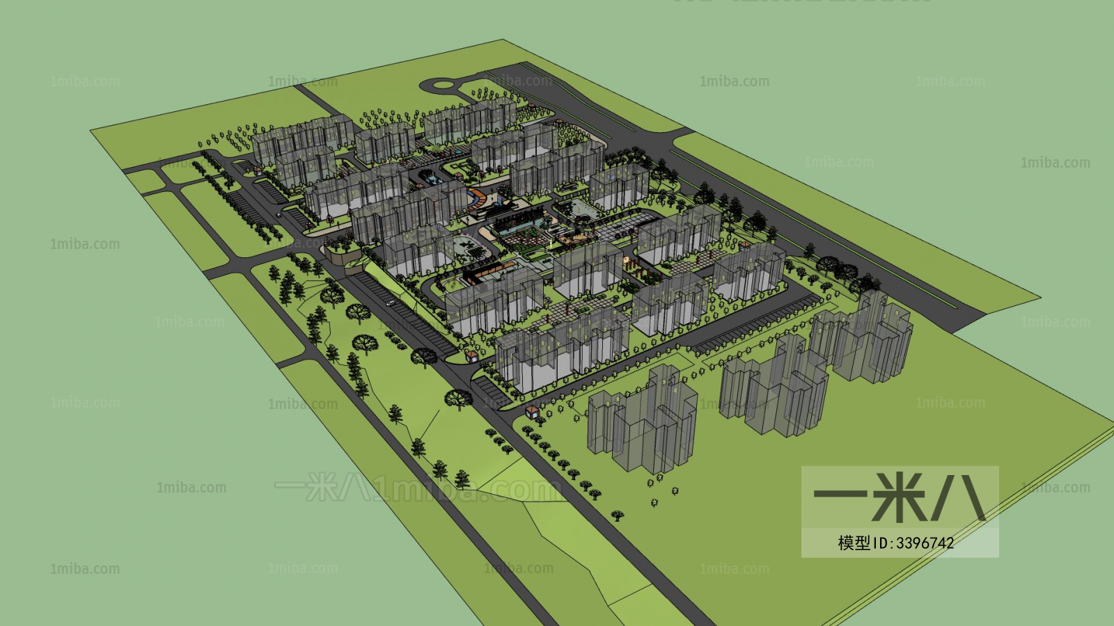 Modern Architectural Bird's-eye View Planning