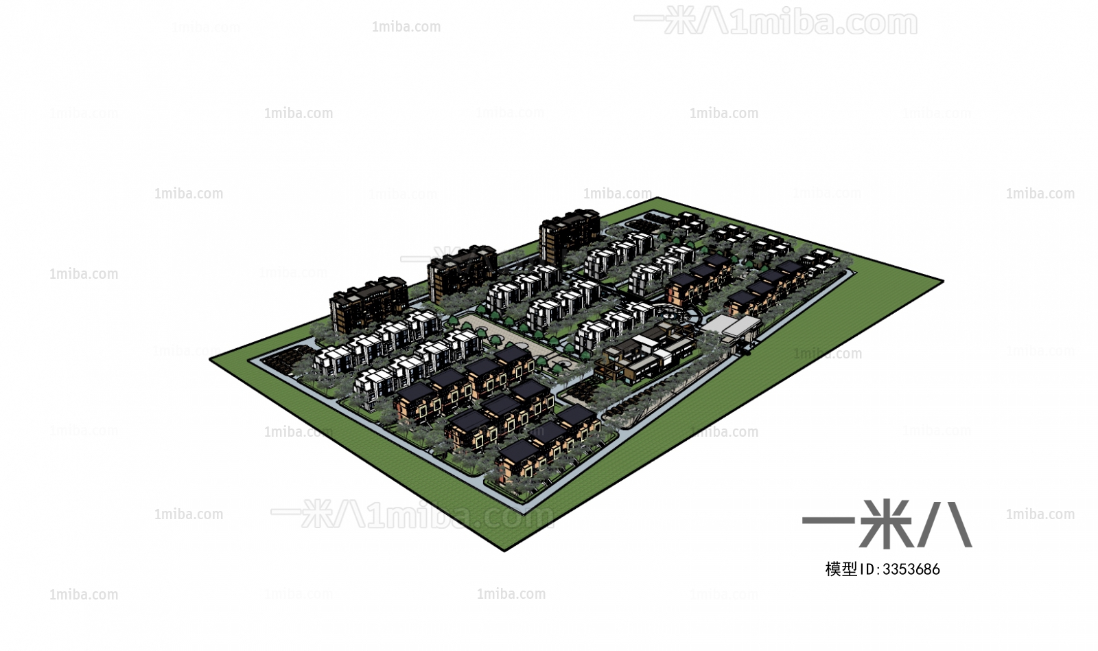 Modern Architectural Bird's-eye View Planning