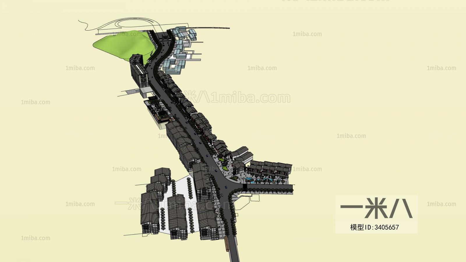 Modern Architectural Bird's-eye View Planning