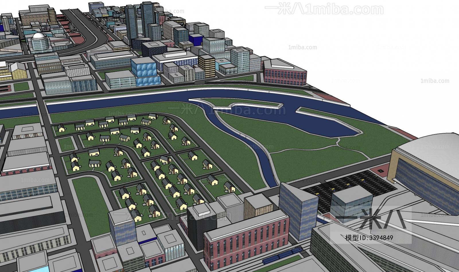 Modern Architectural Bird's-eye View Planning