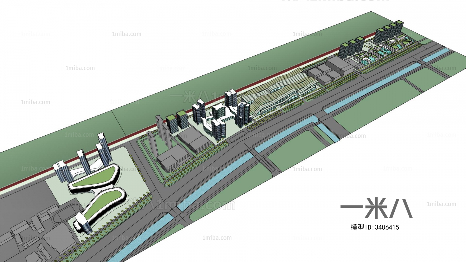 Modern Architectural Bird's-eye View Planning