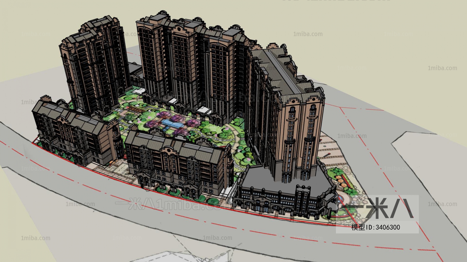 Modern Architectural Bird's-eye View Planning