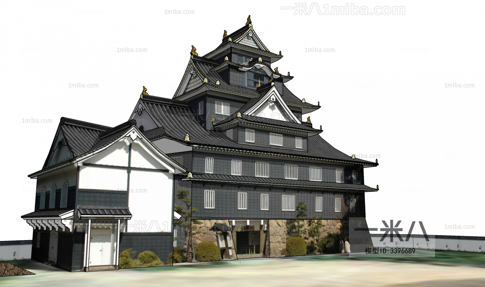 Japanese Style Ancient Architectural Buildings