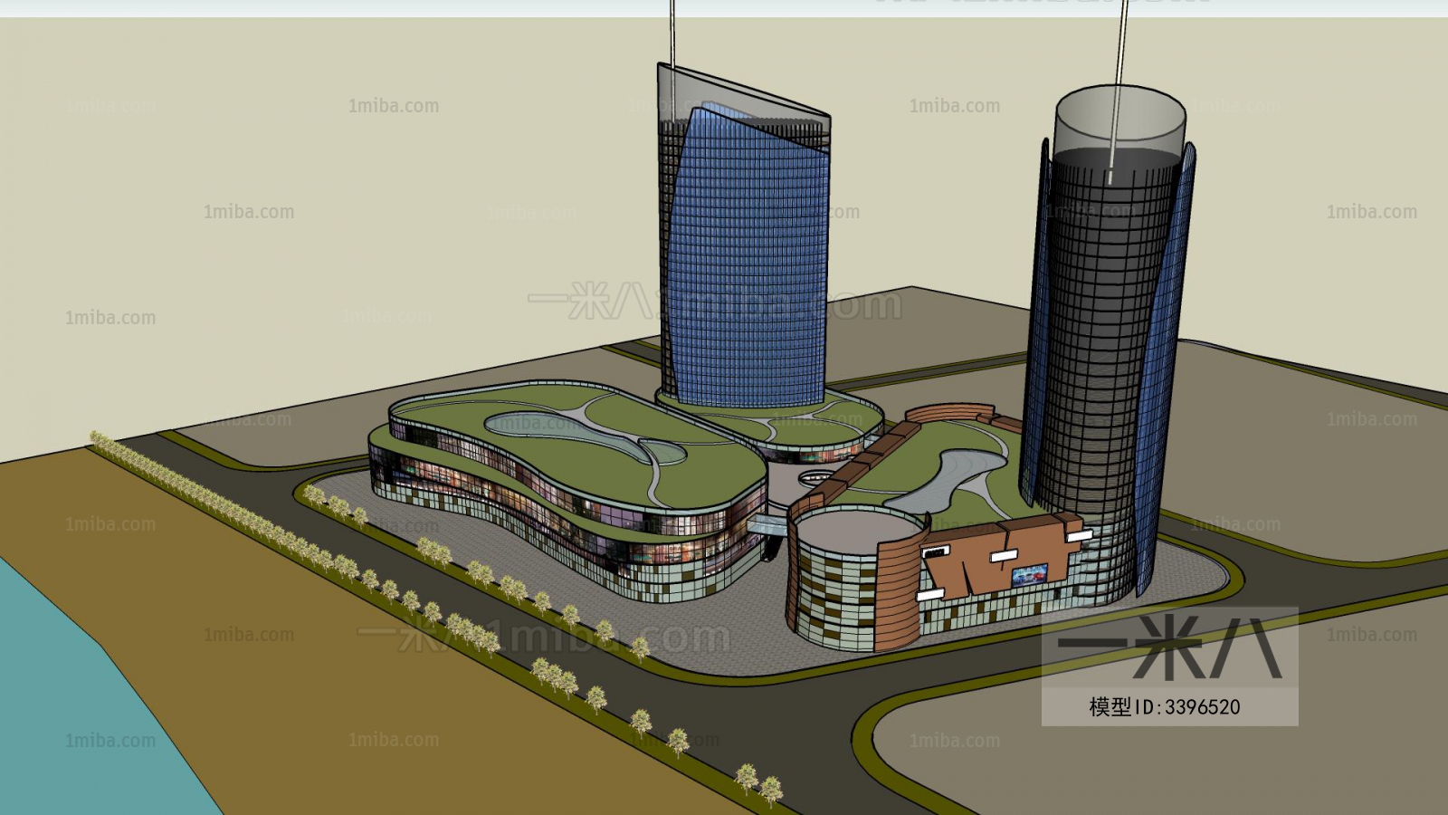 Modern Architectural Bird's-eye View Planning