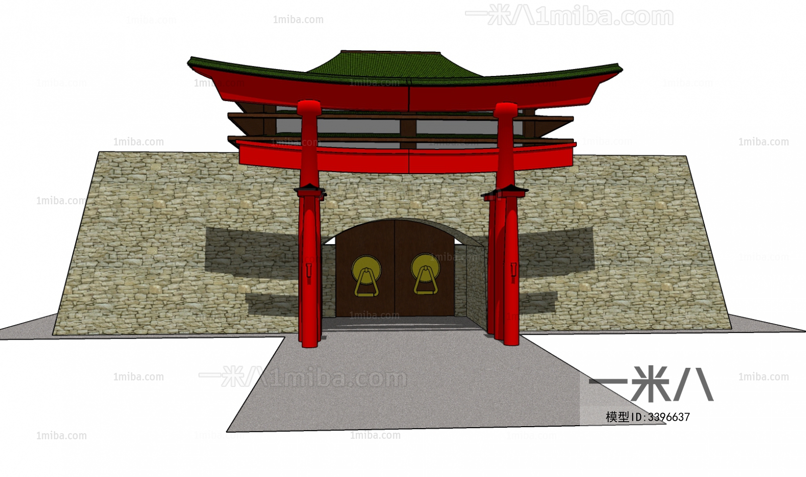 Japanese Style Ancient Architectural Buildings