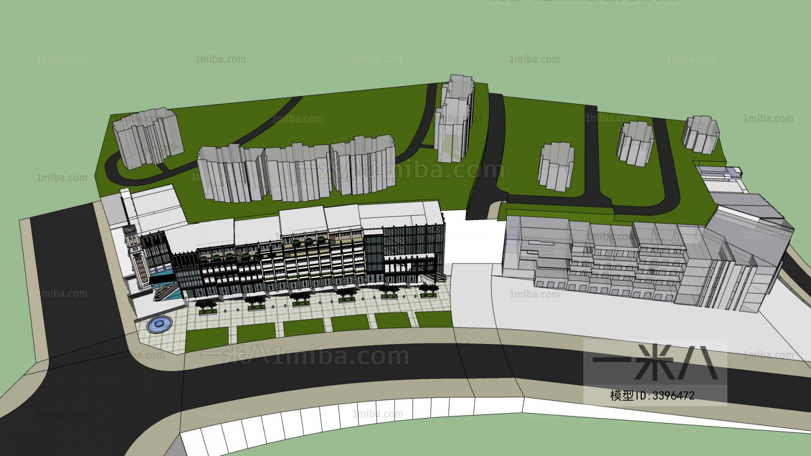 Modern Architectural Bird's-eye View Planning