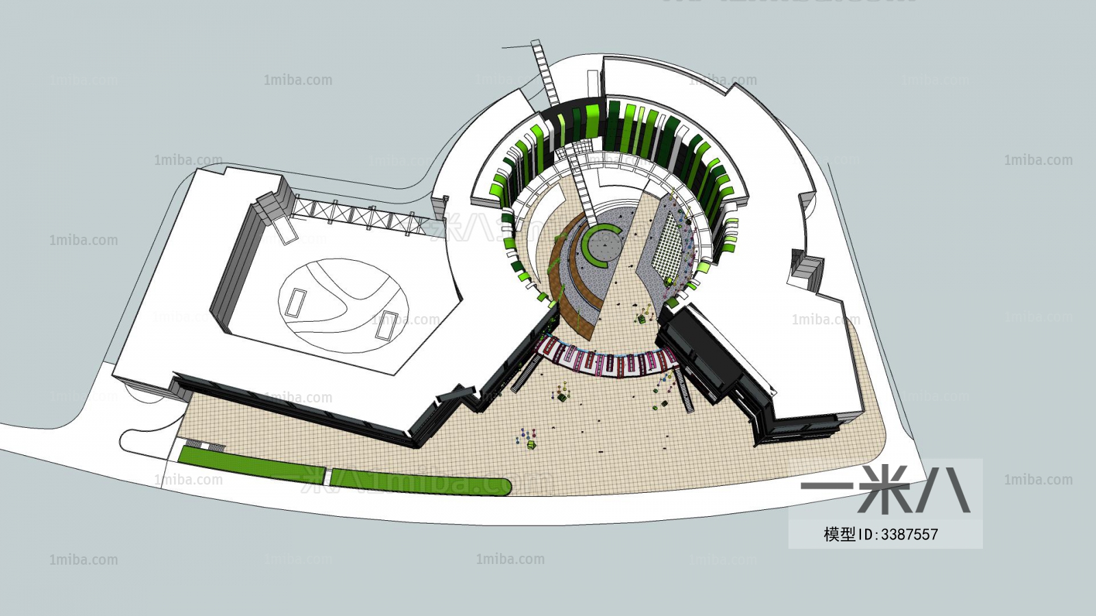 Modern Architectural Bird's-eye View Planning