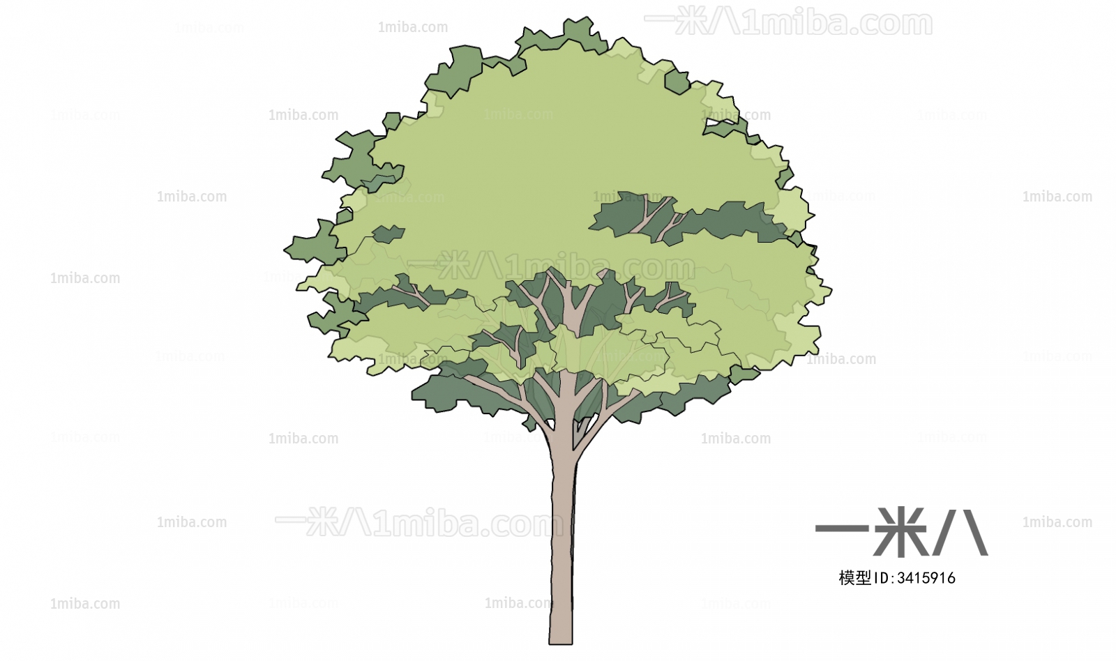 Country Style Tree/shrub/grass
