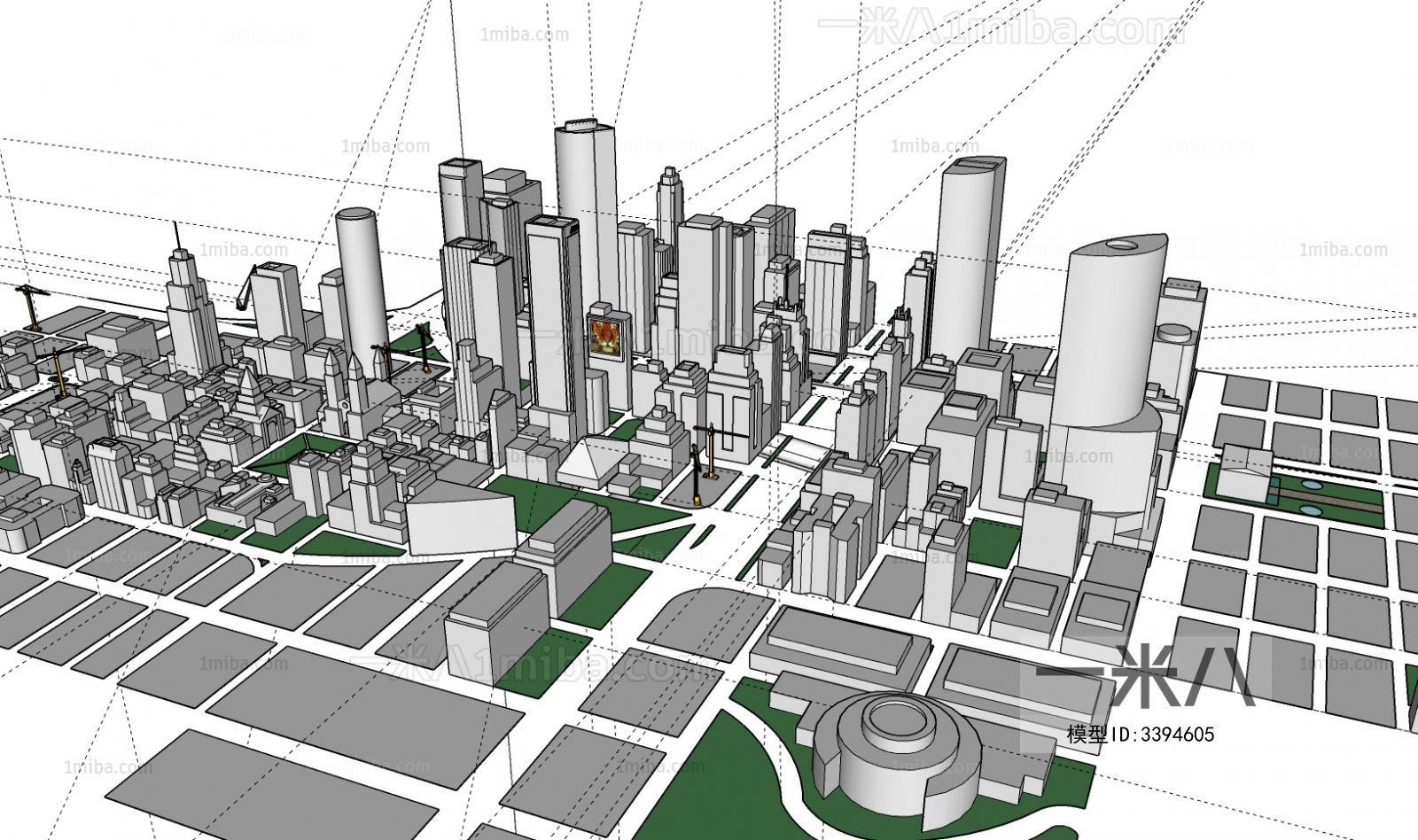 Modern Architectural Bird's-eye View Planning