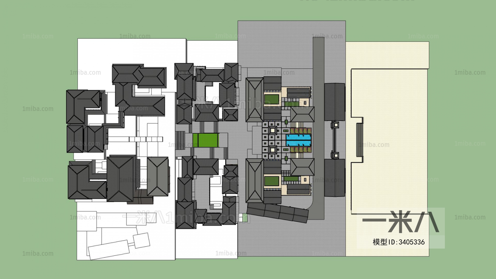 Modern Architectural Bird's-eye View Planning