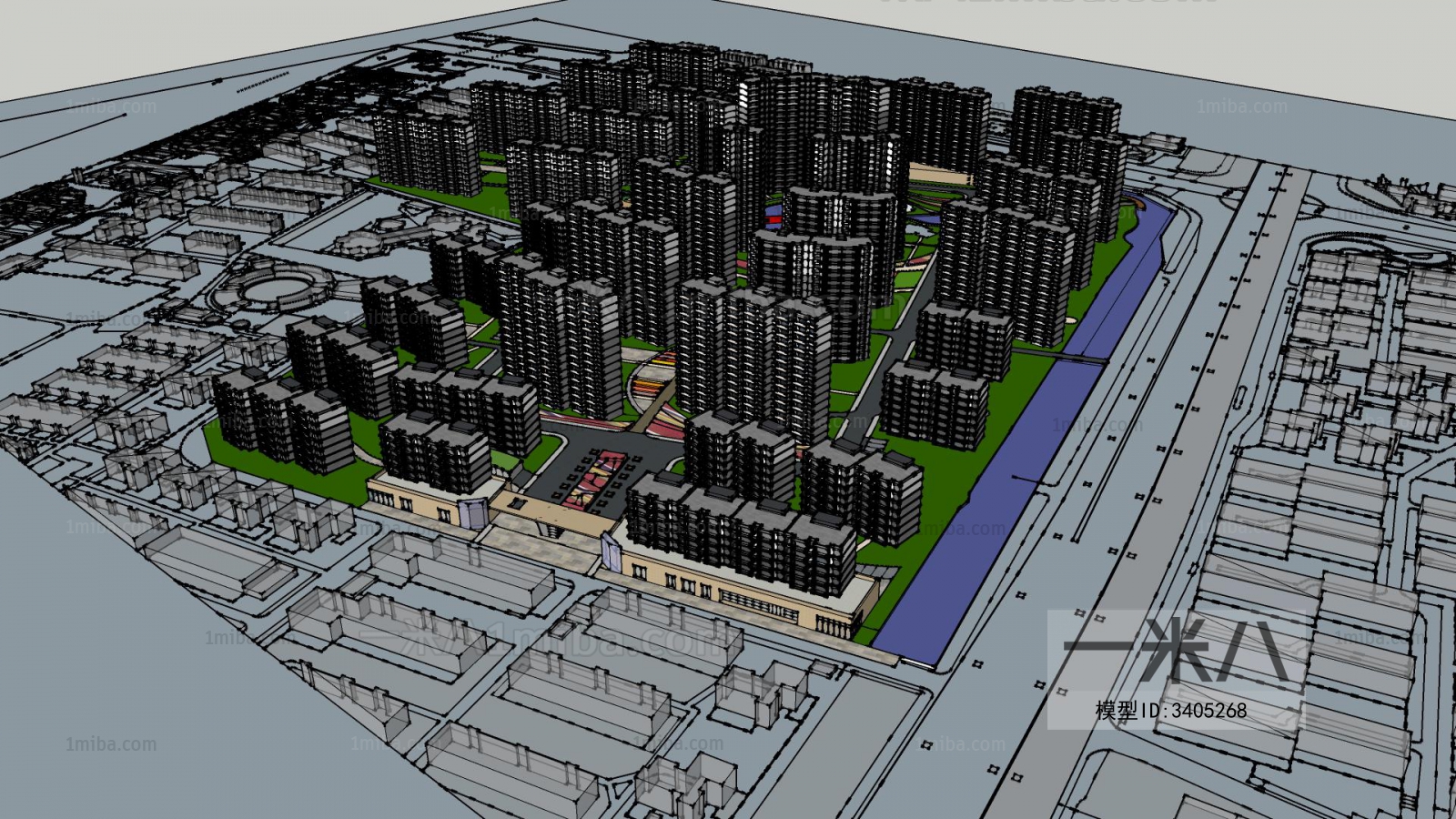 Modern Architectural Bird's-eye View Planning