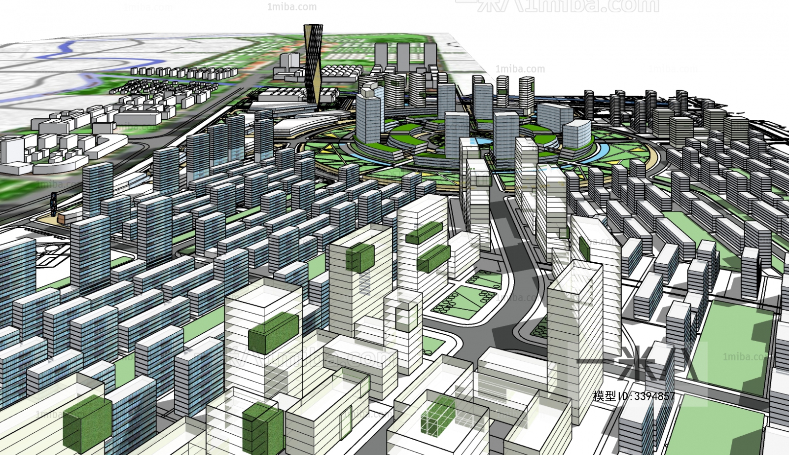 Modern Architectural Bird's-eye View Planning