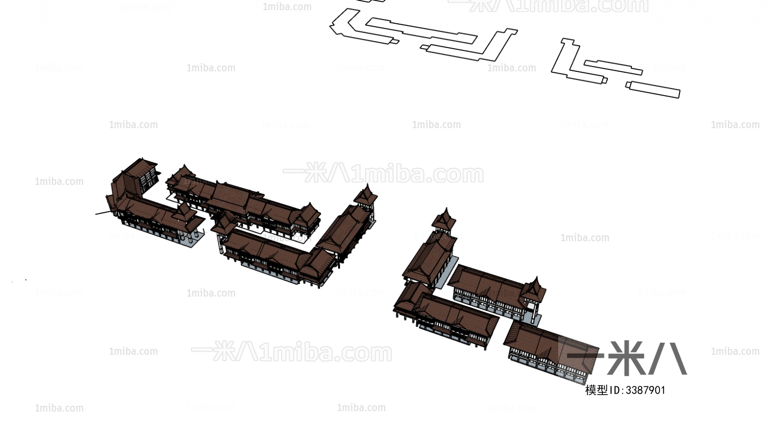 Modern Architectural Bird's-eye View Planning